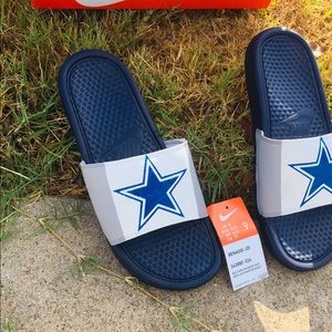 dallas cowboys nike slides